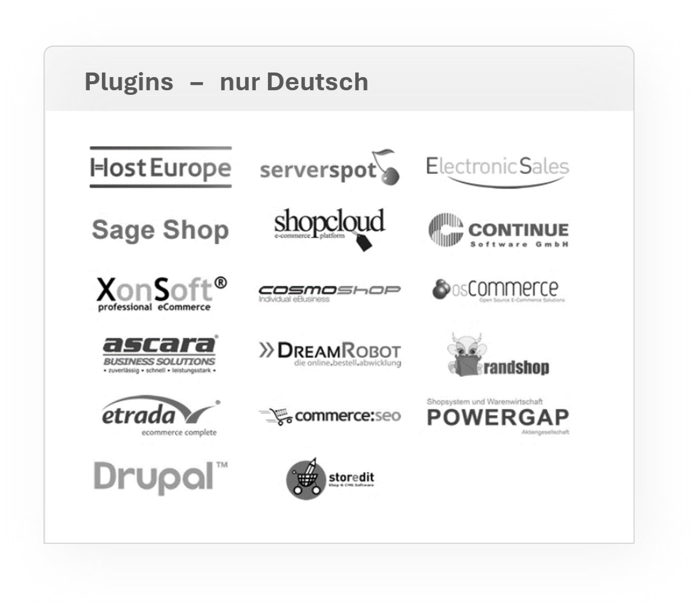 Plugins für Rechtstexte nur in deutscher Sprache