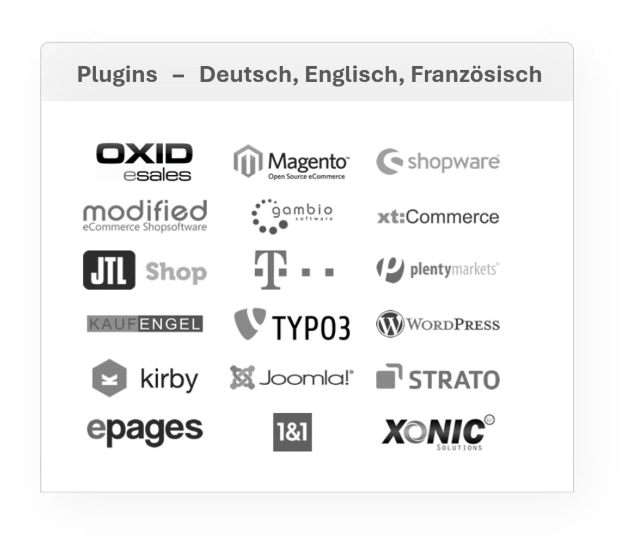 Plugins für Rechtstexte in deutscher, englischer und französischer Sprache